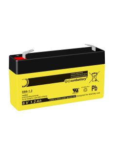SB6-1.2 SUN Blei-AGM-Akku 6,0V/1,2Ah/7,2Wh C20