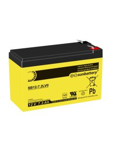 SB12-7.2LV0(6,3) SUN Blei-AGM-Akku 12,0V/7,2Ah/86,4Wh C20